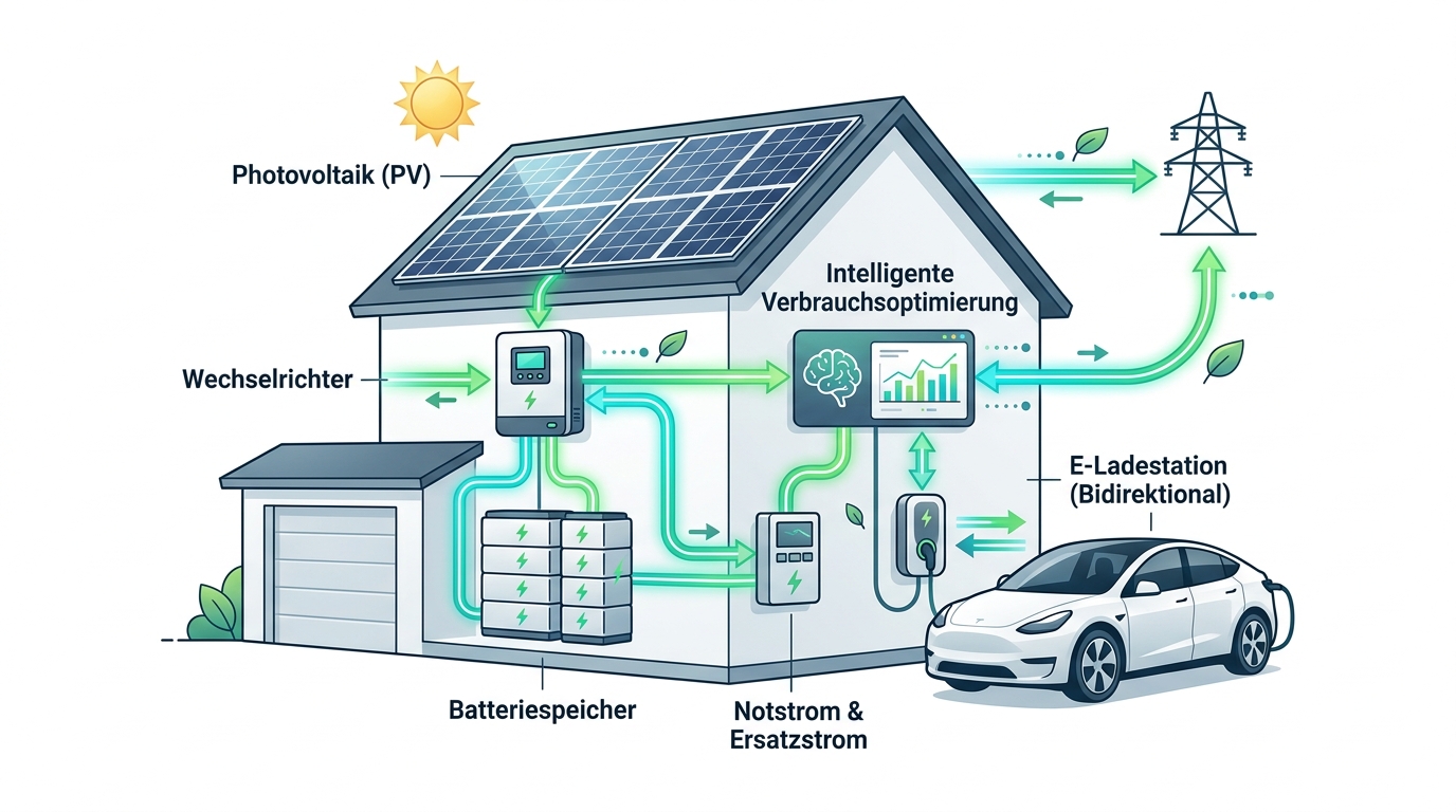 Ganzheitliches Energie Ökosystem Schaubild